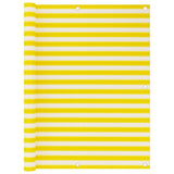 Écran de balcon Vidaxl 120x500 cm HDPE jaune et blanc