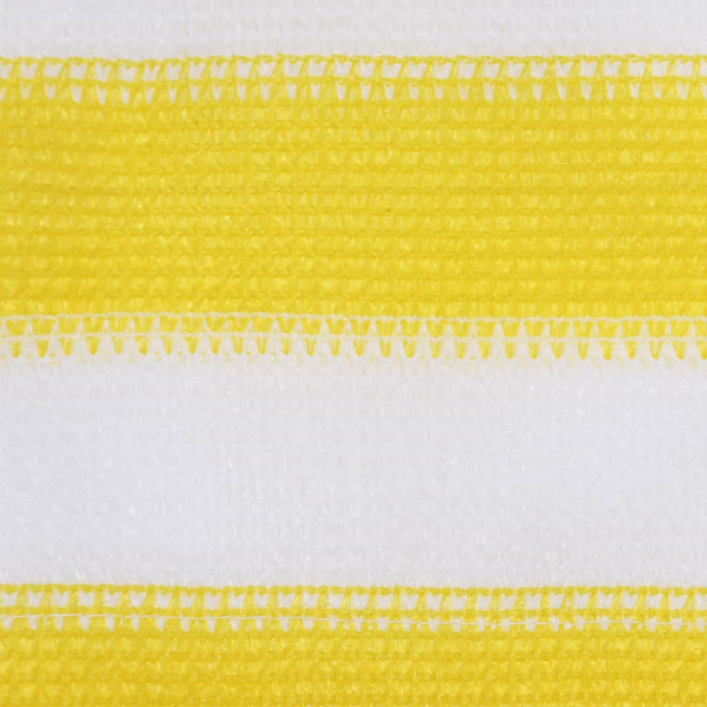 Écran de balcon Vidaxl 120x600 cm HDPE jaune et blanc