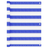 Écran de balcon Vidaxl 75x400 cm HDPE bleu et blanc