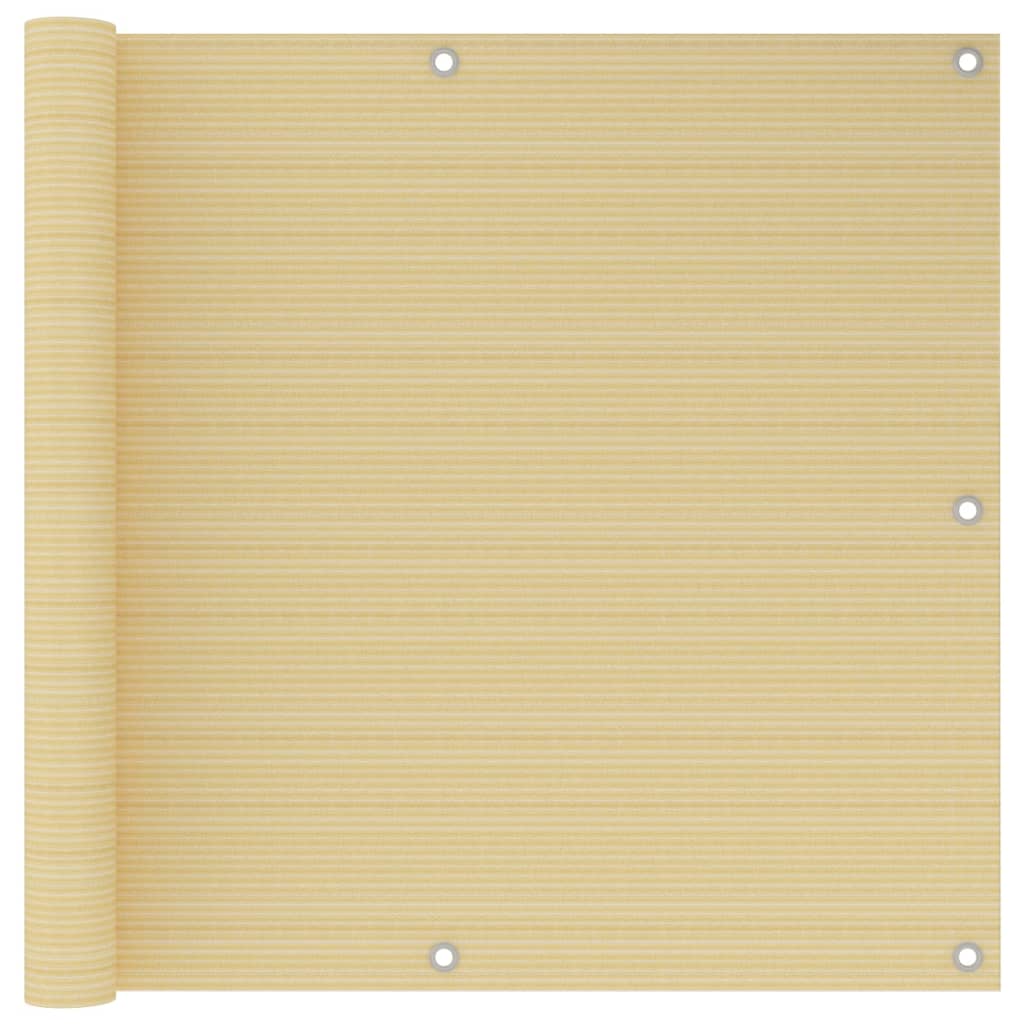 Vidaxl Balkonisarchirch Écran 90x300 cm Hdpe Beige