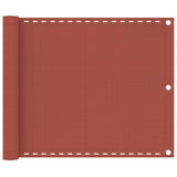 Écran de balcon Vidaxl 75x600 cm en terre cuite HDPE -Colored