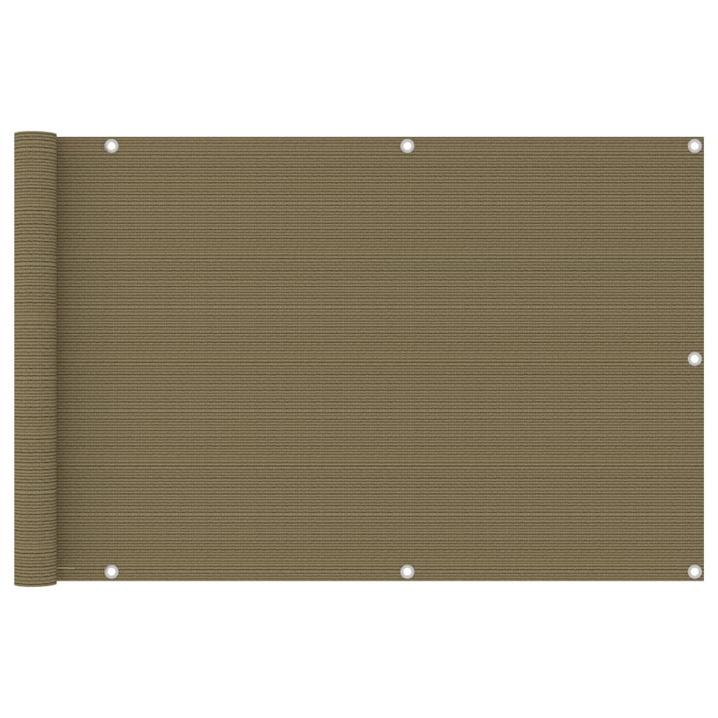 Vidaxl balkongskjerm 90x500 cm HDPE Taupe