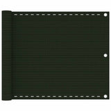 Écran de balcon Vidaxl 75x500 cm HDPE Donkergroen