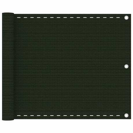 Écran de balcon Vidaxl 75x500 cm HDPE Donkergroen