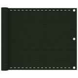 Écran de balcon Vidaxl 75x600 cm HDPE Donkergroen