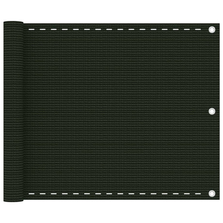 Écran de balcon Vidaxl 75x600 cm HDPE Donkergroen