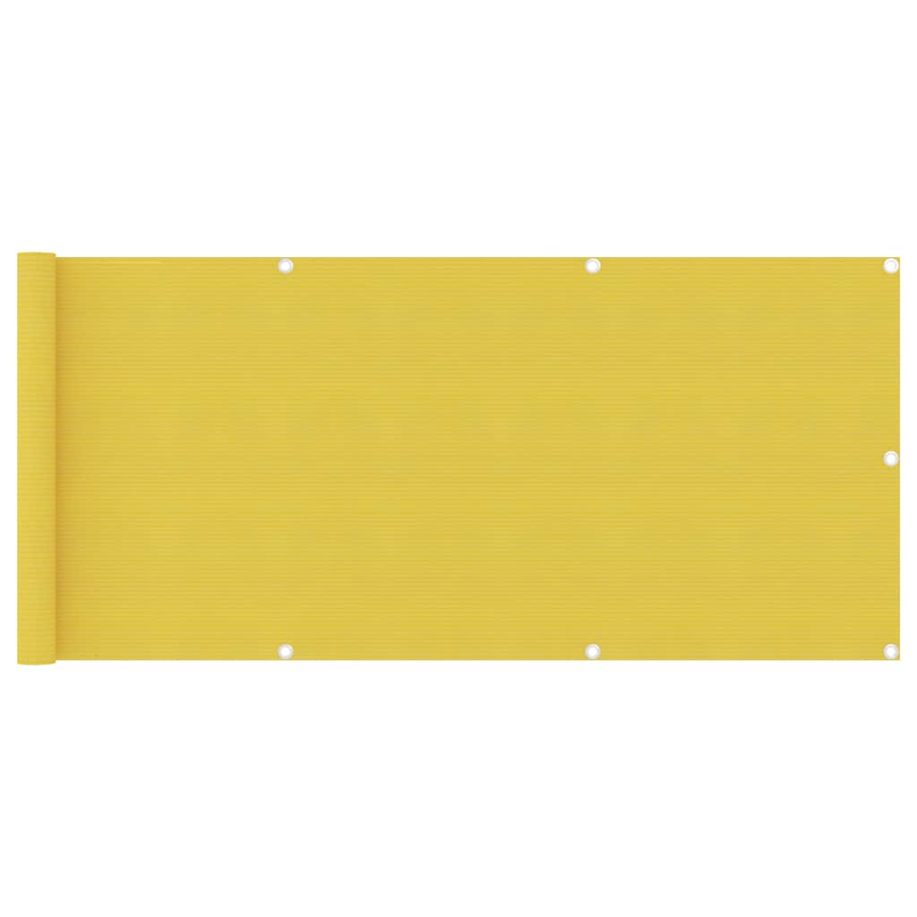 Balkon zaslon Vidaxl 75x300 cm HDPE Yellow