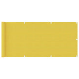 Balkon zaslon Vidaxl 75x300 cm HDPE Yellow