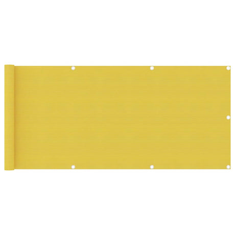 Écran de balcon Vidaxl 75x400 cm jaune HDPE