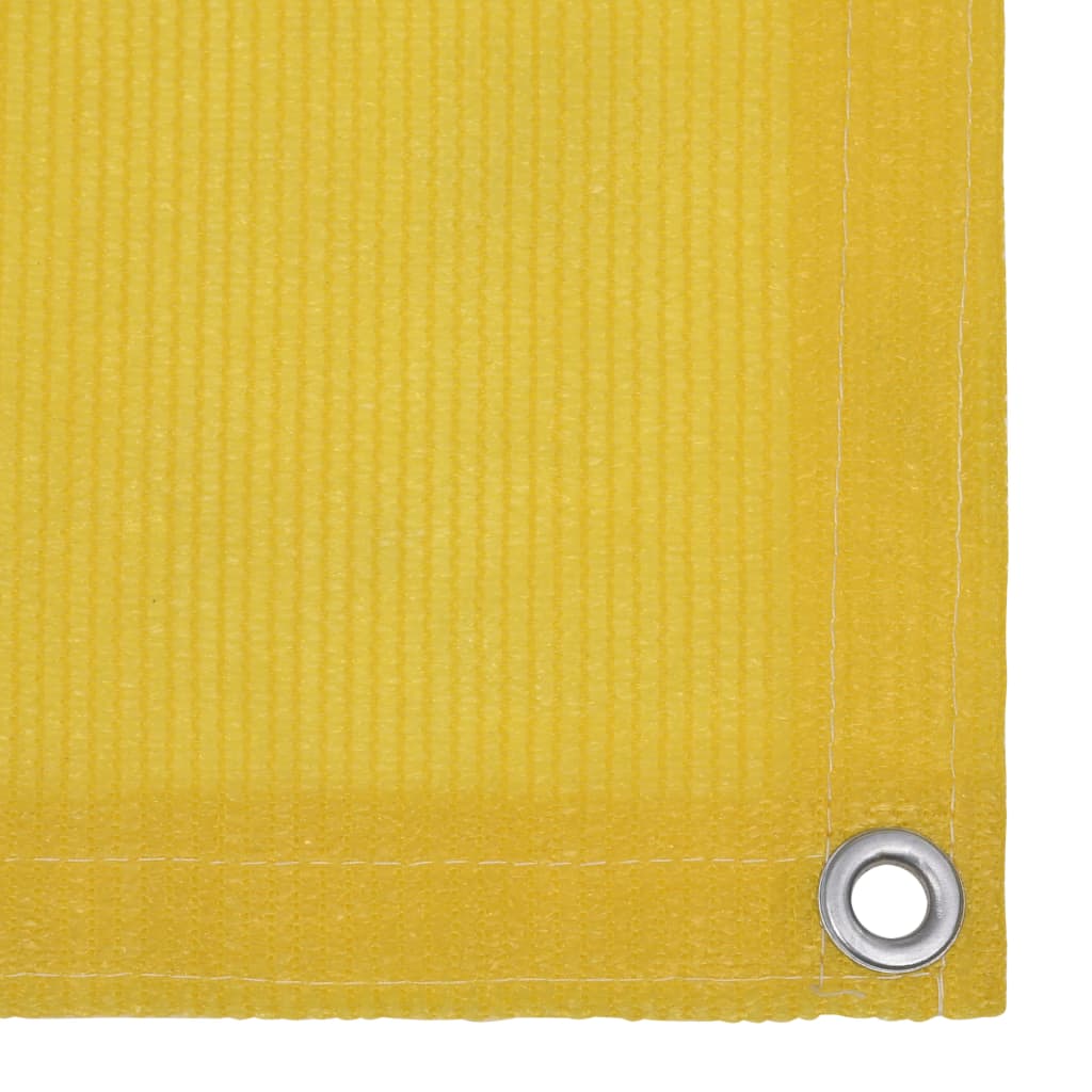 Écran de balcon Vidaxl 75x500 cm jaune HDPE