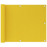 Écran de balcon Vidaxl 75x600 cm jaune HDPE