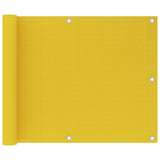 Écran de balcon Vidaxl 75x600 cm jaune HDPE