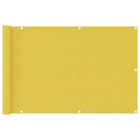 Écran de balcon Vidaxl 90x400 cm jaune HDPE
