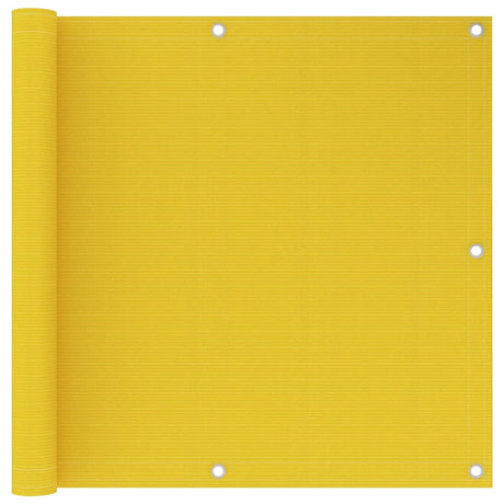 Écran de balcon Vidaxl 90x600 cm jaune HDPE
