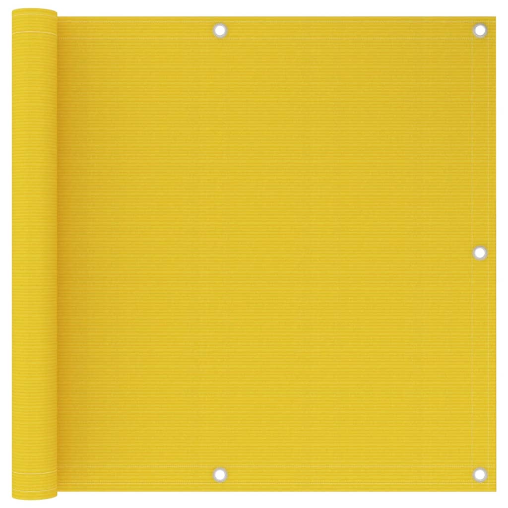 Balkon zaslon Vidaxl 90x600 cm HDPE Yellow