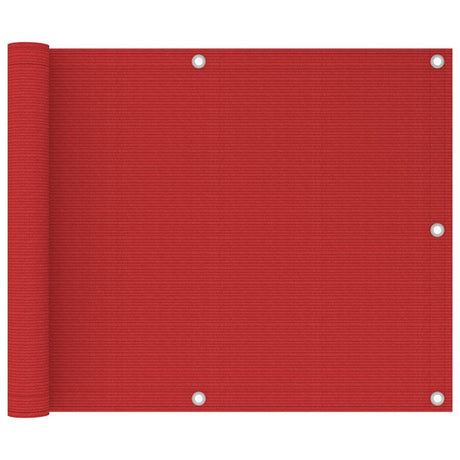 Écran de balcon Vidaxl 75x300 cm rouge HDPE
