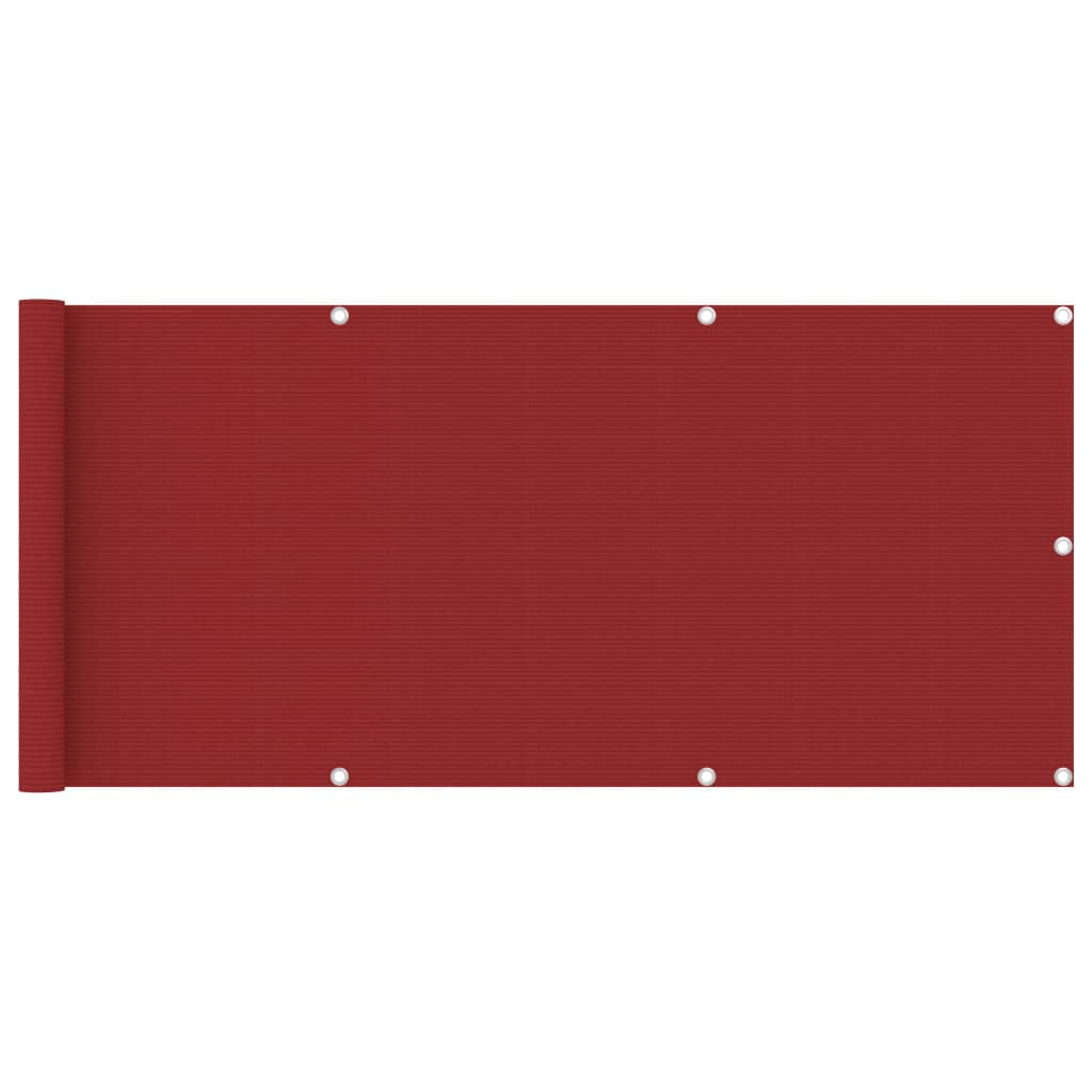 VidaXL Balcony screen 75x400 cm HDPE red