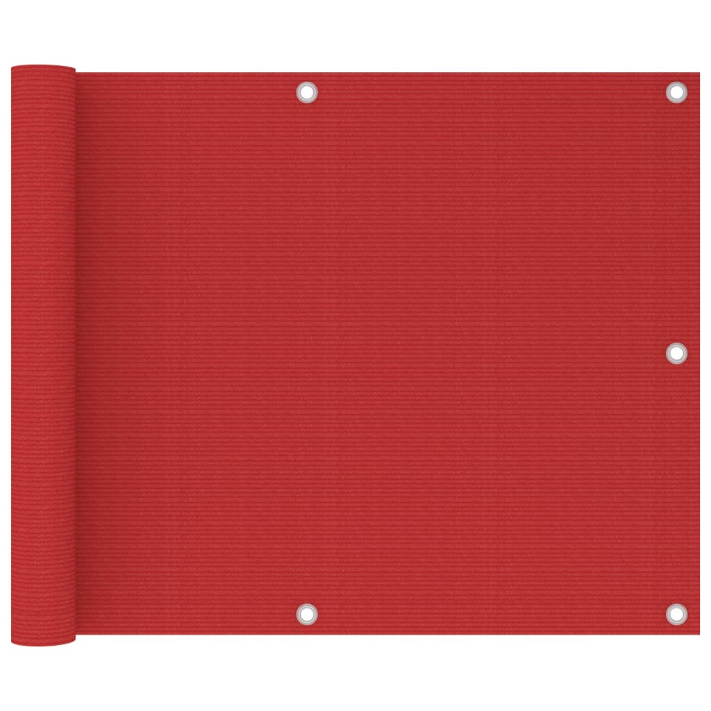 Vidaxl Balkonen Écran 75x600 cm HDE Rot