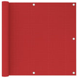 Écran de balcon Vidaxl 90x300 cm rouge HDPE