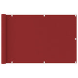 Écran de balcon Vidaxl 90x400 cm rouge HDPE