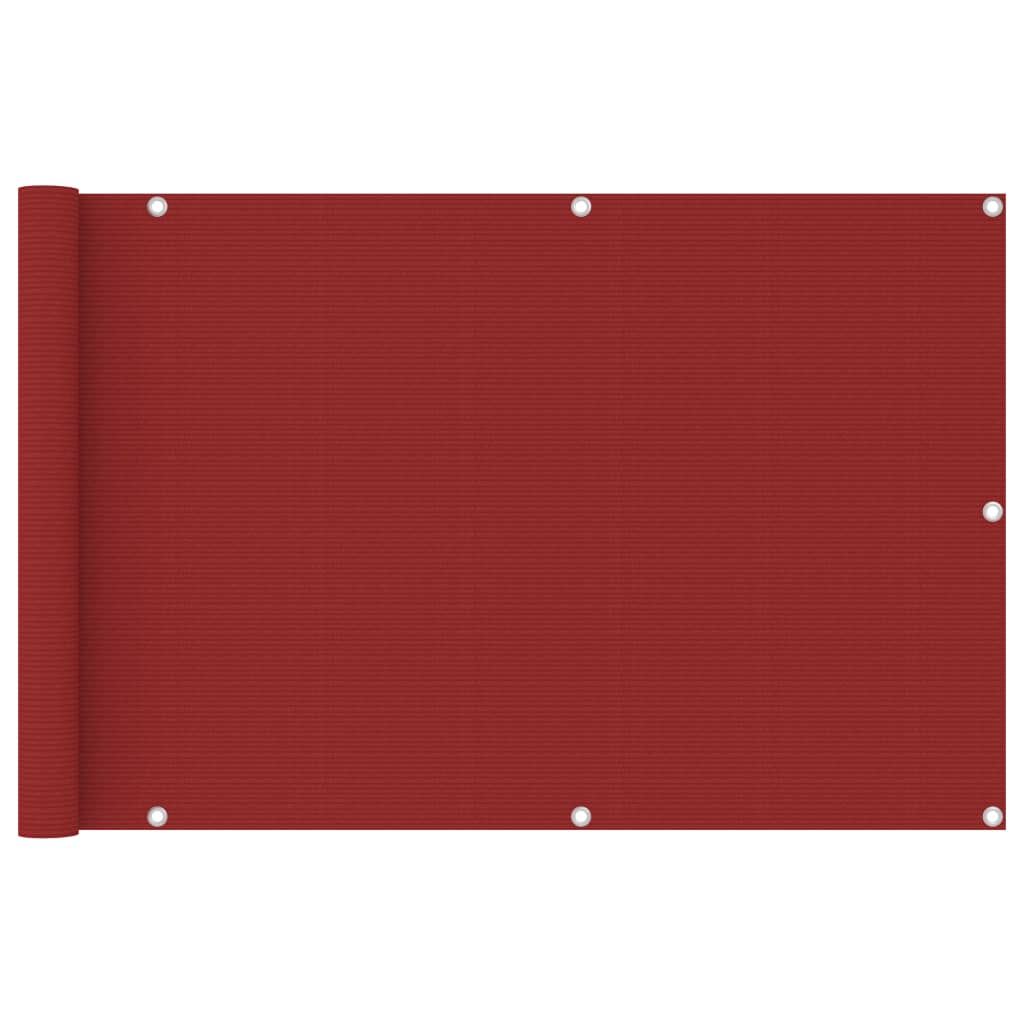 VidaXL Balcony screen 90x400 cm HDPE red