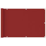 Écran de balcon Vidaxl 90x400 cm rouge HDPE