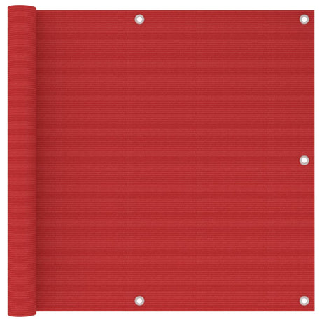Écran de balcon Vidaxl 90x500 cm rouge HDPE