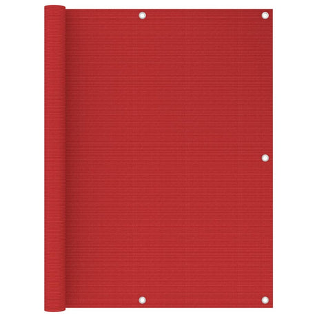 Écran de balcon Vidaxl 120x500 cm rouge HDPE
