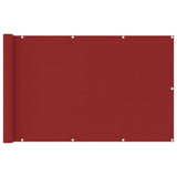 Écran de balcon Vidaxl 120x600 cm rouge HDPE