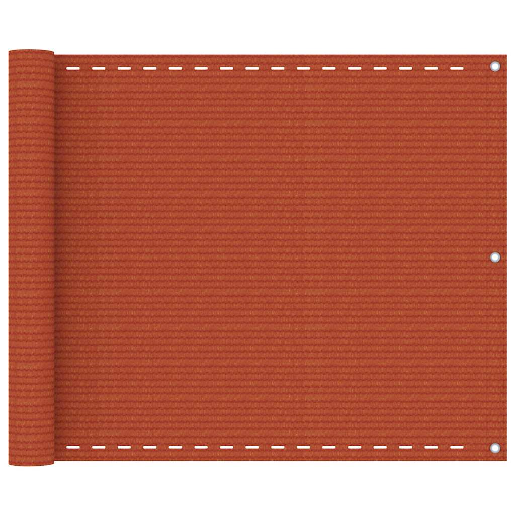 Écran de balcon Vidaxl 75x300 cm HDPE Oranje