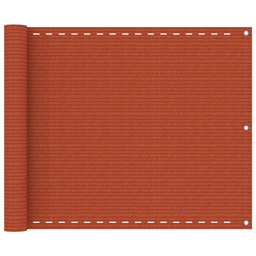 Écran de balcon Vidaxl 75x500 cm HDPE Oranje