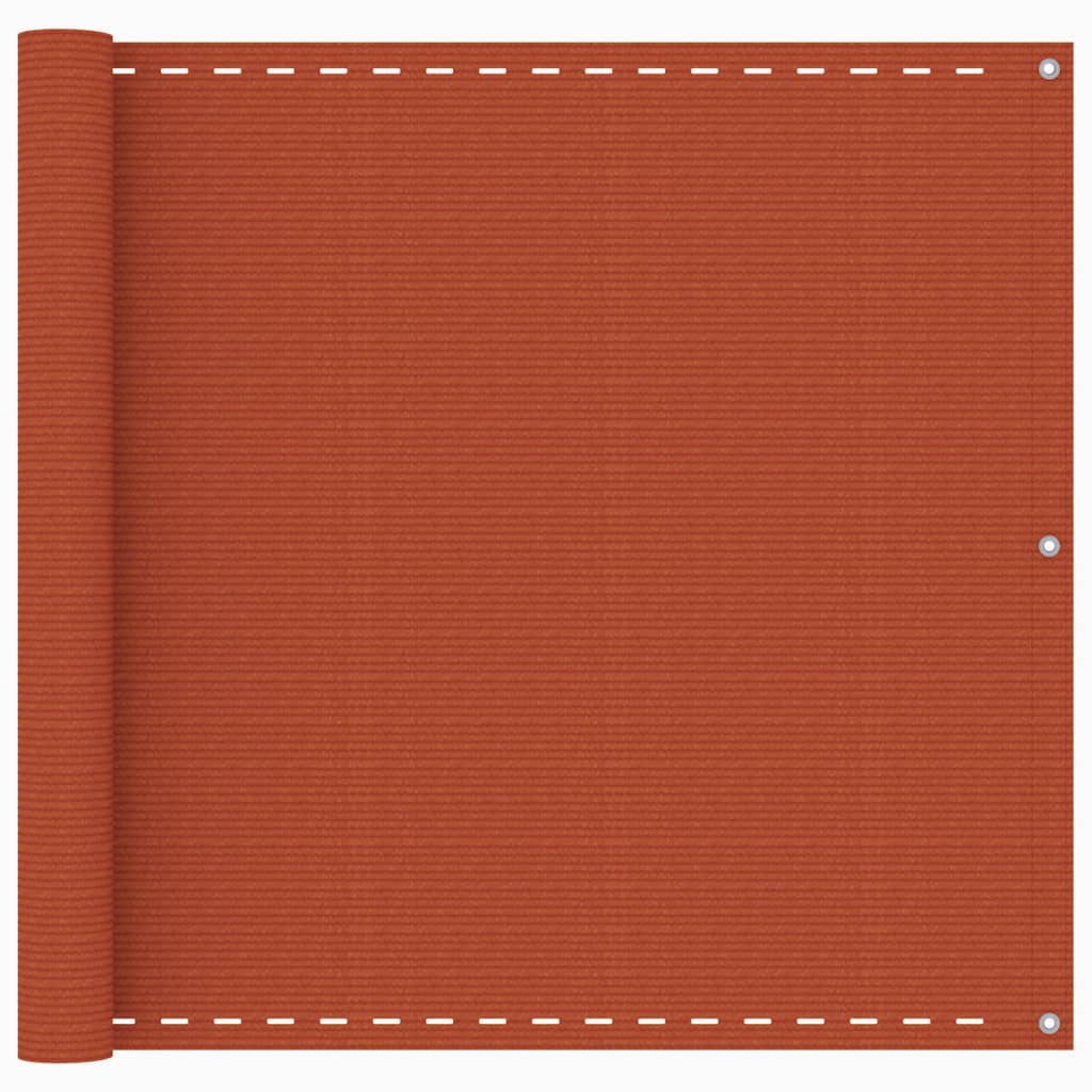 Écran de balcon Vidaxl 90x400 cm HDPE Oranje