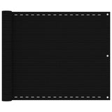 Écran de balcon Vidaxl 75x400 cm Black HDPE