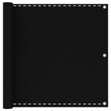 Écran de balcon Vidaxl 90x400 cm Black HDPE