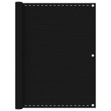 Écran de balcon Vidaxl 120x300 cm Black HDPE