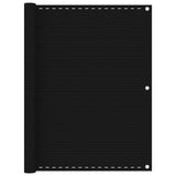 Écran de balcon Vidaxl 120x500 cm Black HDPE
