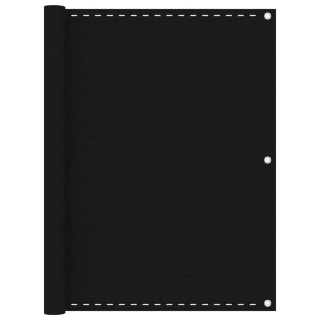 Écran de balcon Vidaxl 120x500 cm Black HDPE