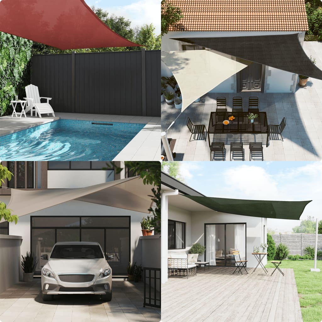 Vidaxl zonnezeil 160 g m² 2x3 m hdpe antracietkleurig