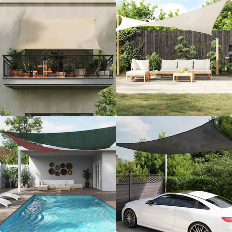 Vidaxl zonnezeil trapezium 160 g m² 4 5x4 m hdpe lichtgroen