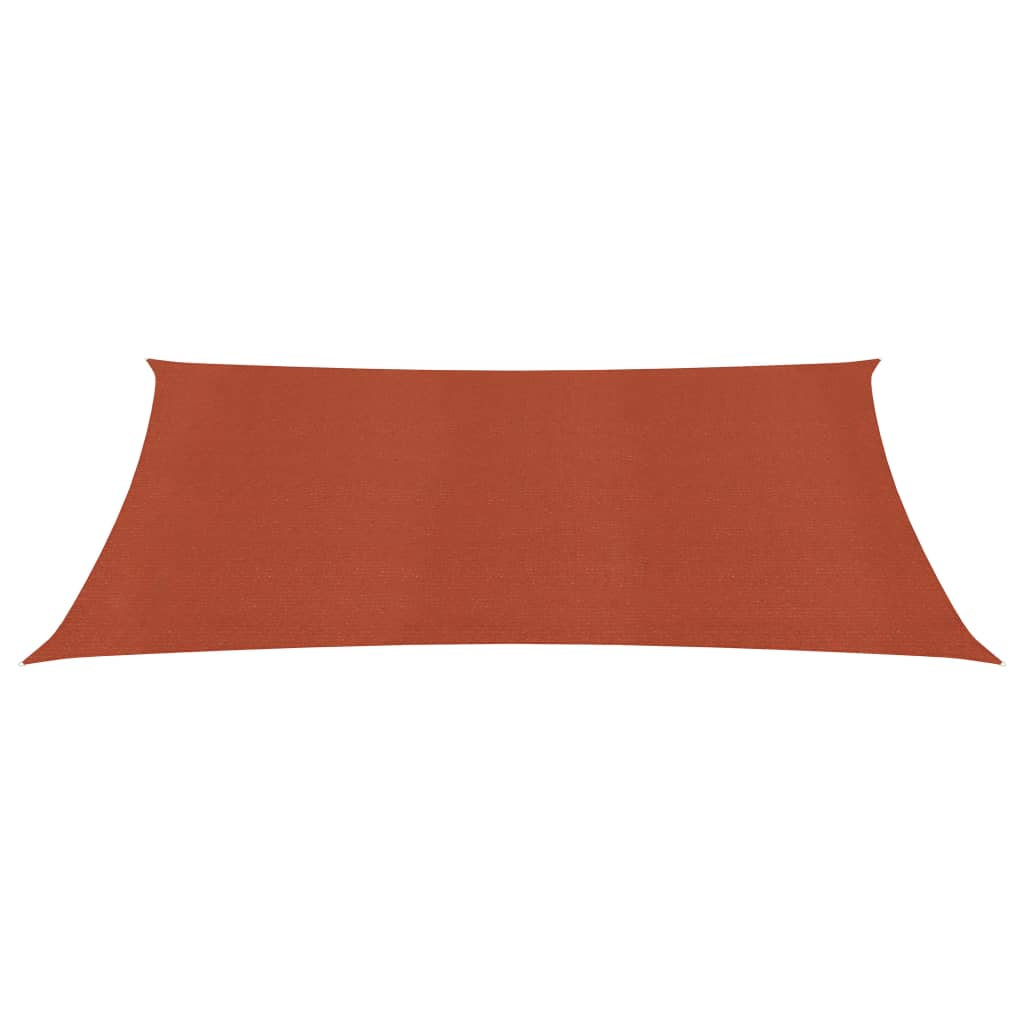 Vidaxl Zonnezeil 160 g m² 3x4 M HDPE Terracotta gefärbt