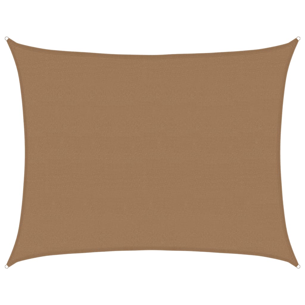 Vidaxl zonnenzeechen 160 g m² 6x8 m hdpe Taupe