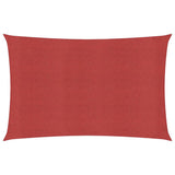 Vidaxl zonnezil 160 g m² 2,5x5 m en rouge HDPE