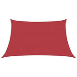 Vidaxl zonnezil 160 g m² 3 4x2 m hdpe rouge