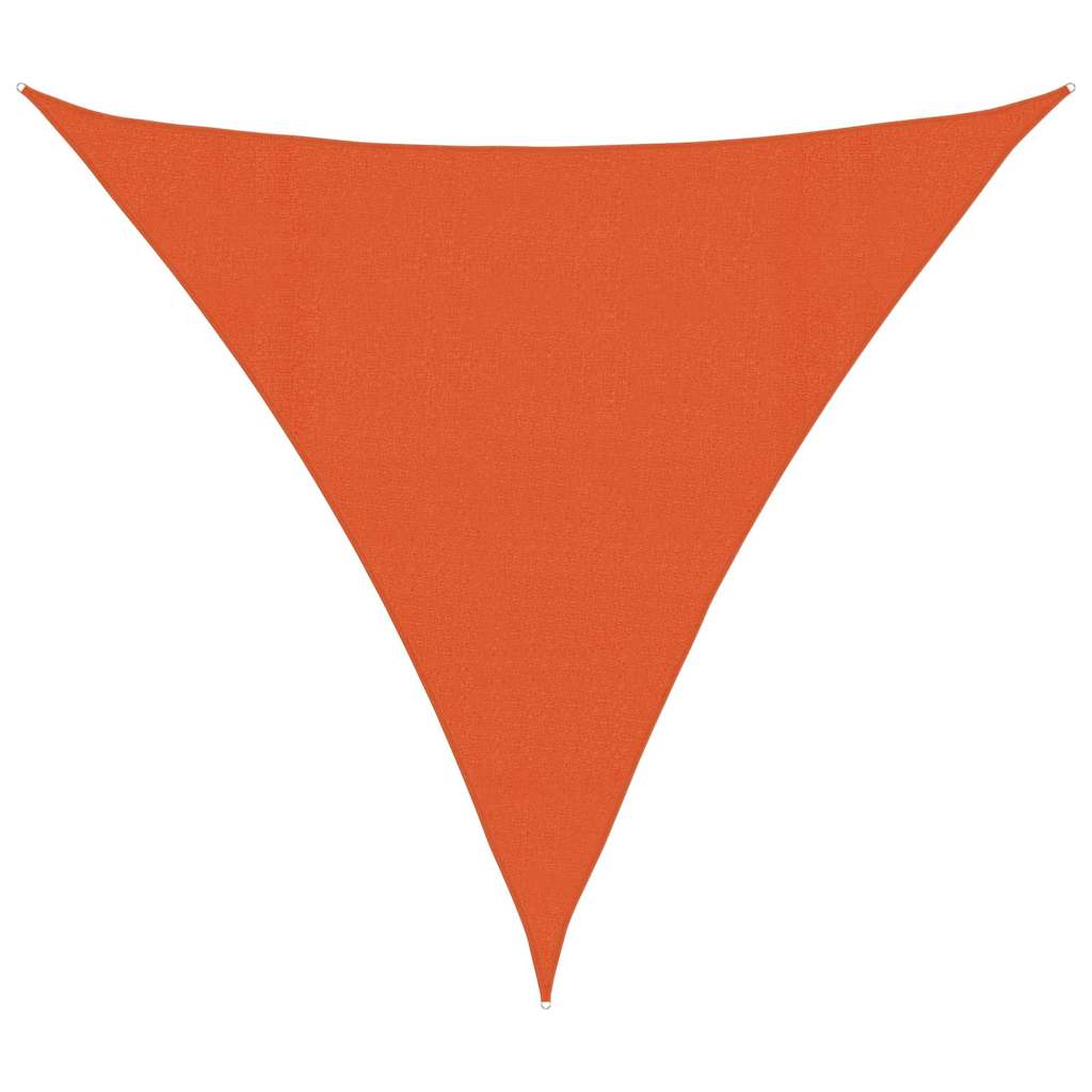 Vidaxl zonnezeil 160 g m² driehoekig 4,5x4,5x4,5 m hdpe oranje