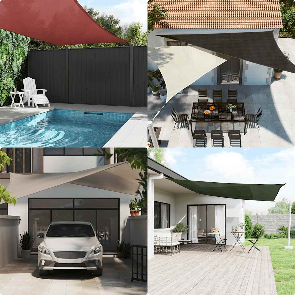 Vidaxl zonnezeil 160 g m² trapezium 3 4x2 m hdpe oranje