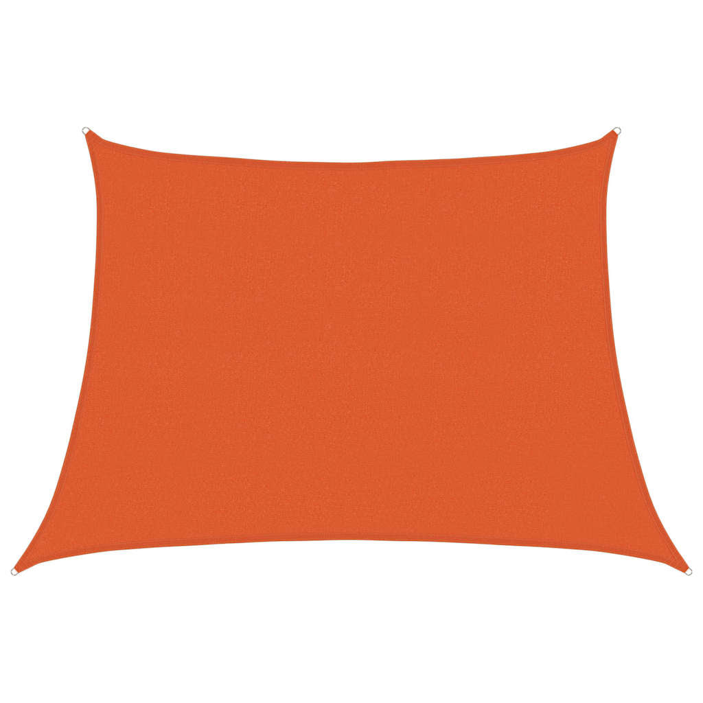 Vidaxl zonnezeil 160 g m² trapezium 4 5x3 m hdpe oranje