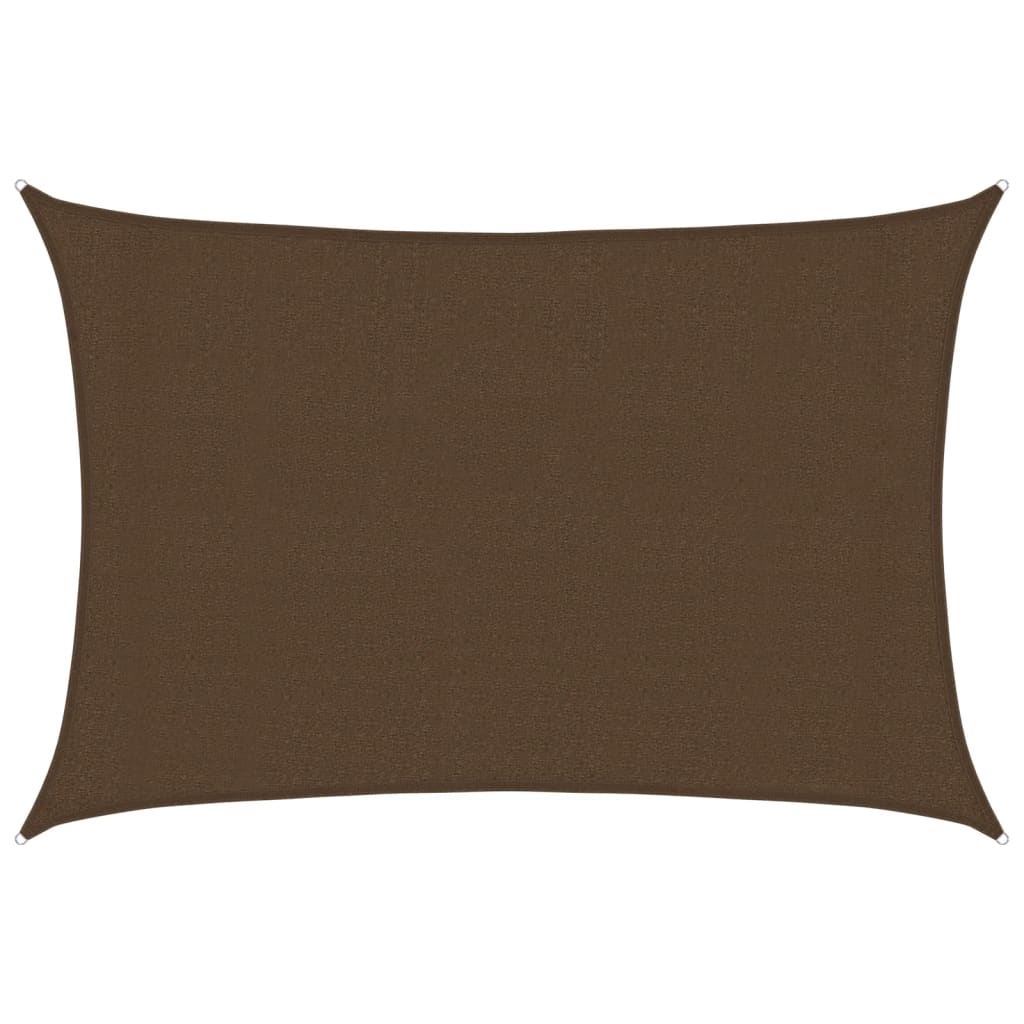 Vidaxl zonnenzeechen 160 g m² 3x4,5 m hdps Brown