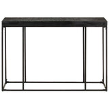 Vidaxl wandtafel 110x35x76 cm massief acaciahout en mangohout zwart