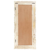 Miroir Vidaxl 110x50 cm Blanc de mangue solide
