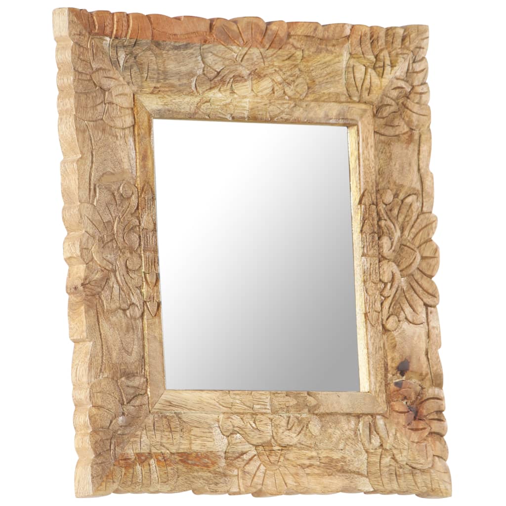 Vidaxl Mirror 50x50 cm Festes Mangoholz